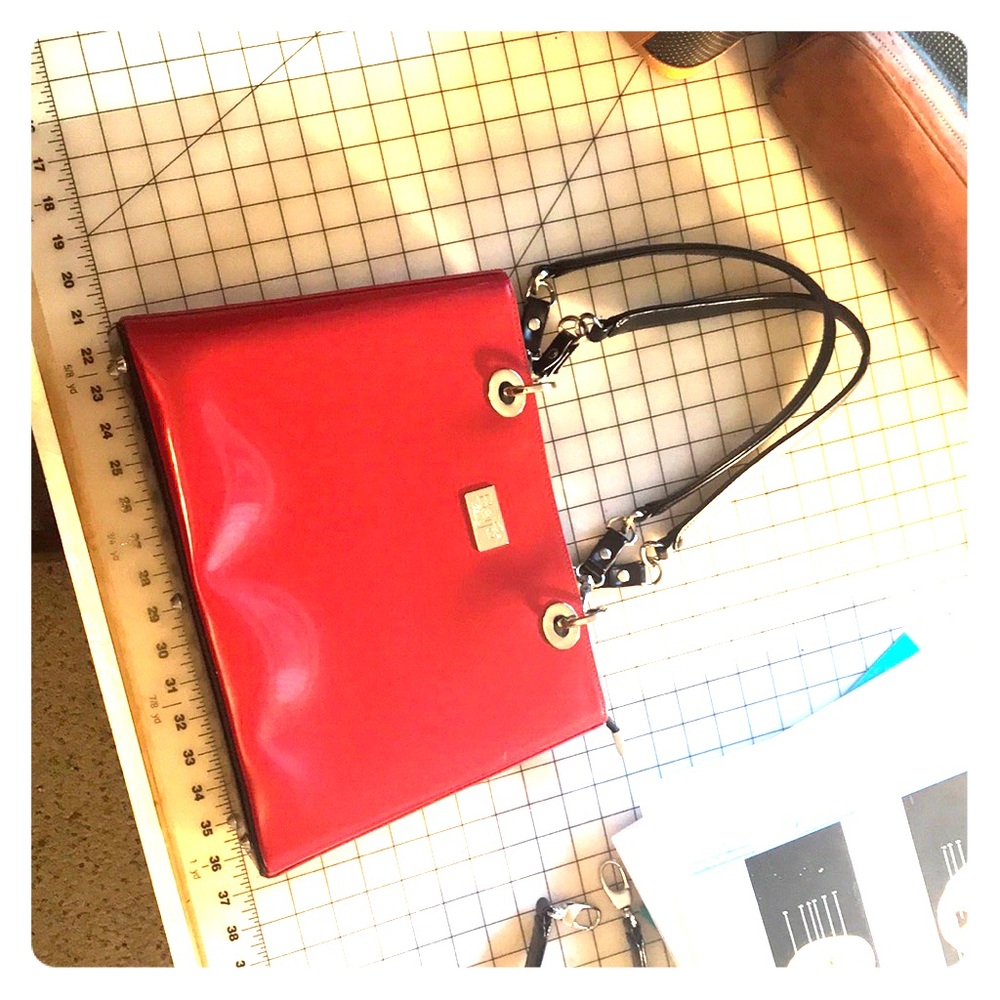 Beijo purse, red, shiny, nwot